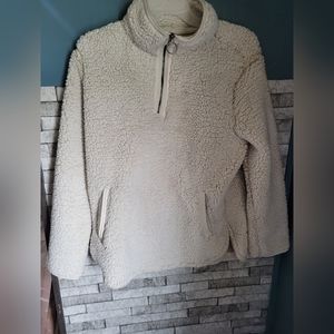 Cozy Sherpa Size Large Quarter zip pullover‎